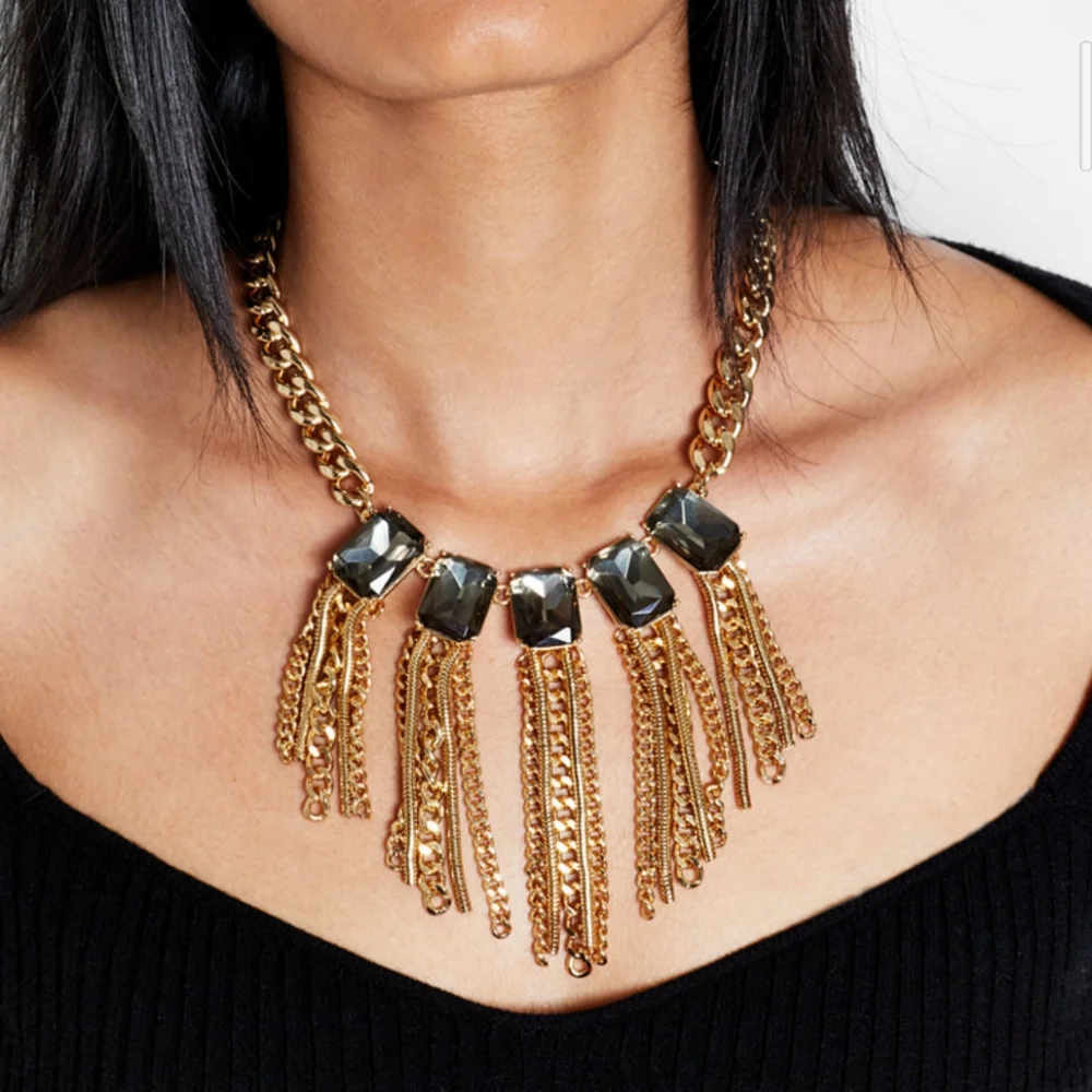 I.N.C. International Concepts Stone & Chain Statement Necklace